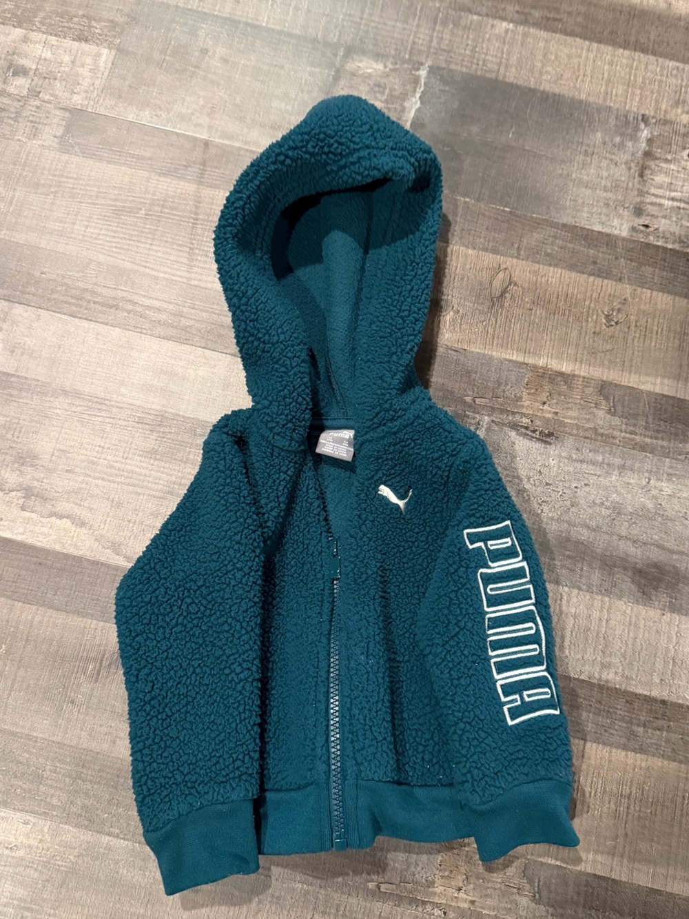 PUMA Teal Sherpa Zip Hoodie
